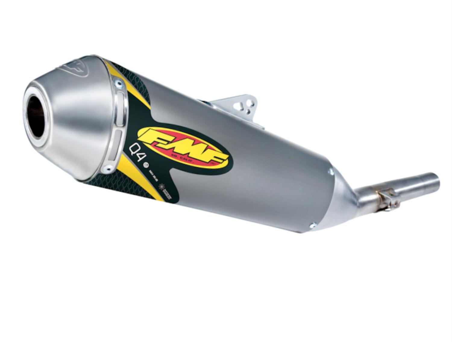 FMF Racing 044195 Q4 Spark Arrestor Slip-On - Stainless Midpipe