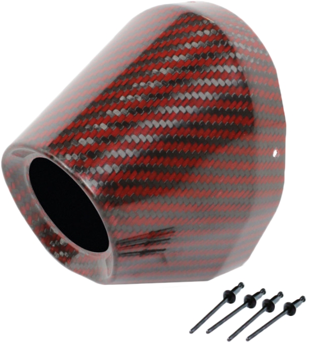 Pro Circuit PC4022-0010 4.5in. Carbon End Cap - 1 3/4 I.D. - Red Carbon