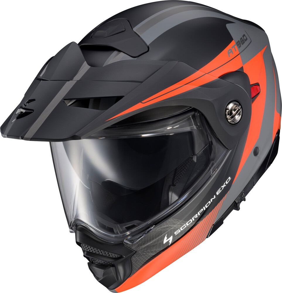 orange scorpion helmets EXO VX-16 Off Road Helmet Prism / MD The wide eye port allows for greater peripheral vision and accommodates most sizes and brands of goggles New Scorpion EXO-520 EVO Air
