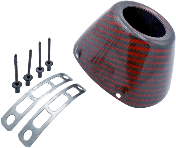 FMF Racing 040695 4.1 RCT Carbon Cap - Red