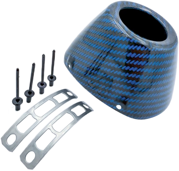 FMF Racing 040694 4.1 RCT Carbon Cap - Blue