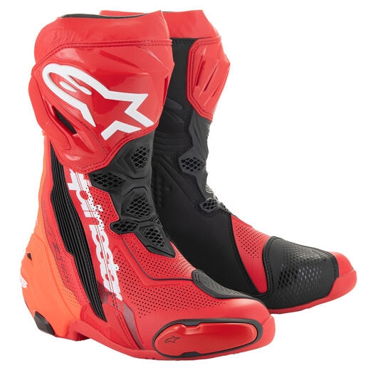 Alpinestars Supertech R V2 Vented Boots 10.5 Red | eBay