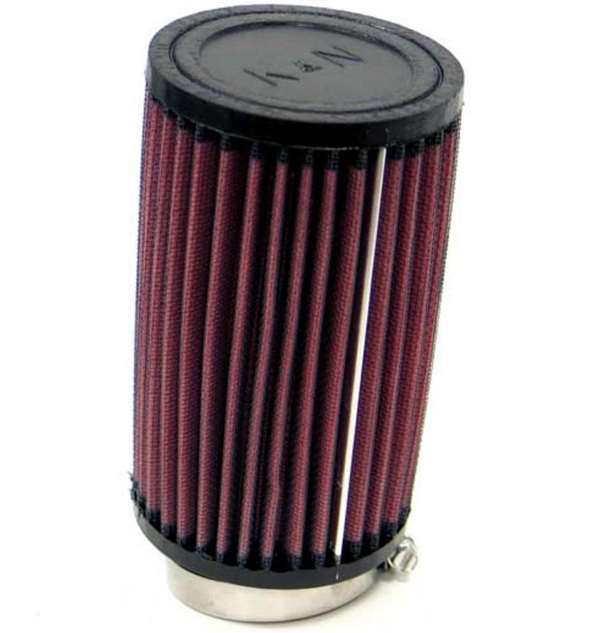 K&N Engineering RU-1090 Universal Round Straight Air Filter - Rubber End Cap
