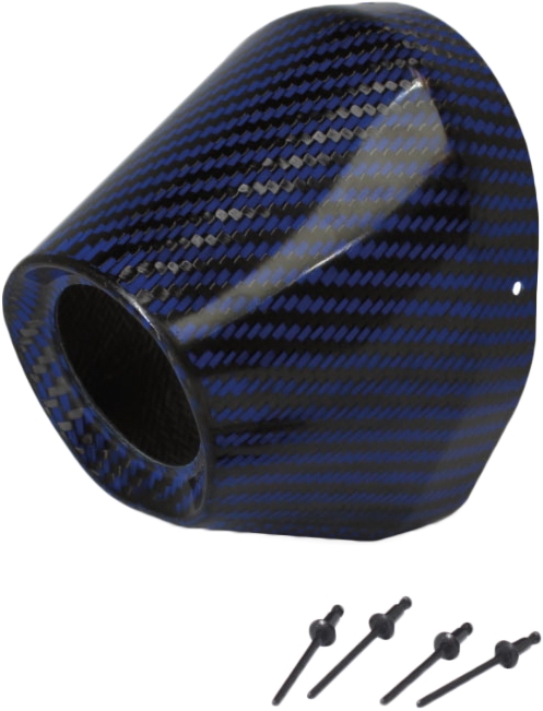 Pro Circuit PC4022-0008 4.5in. Carbon End Cap - 1 1/2 I.D. - Blue Carbon